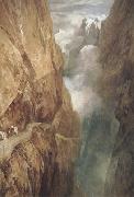 The passage of Mount St.Gothard,taken from the centre of the Teufels Broch Switzerland (mk31) William Turner